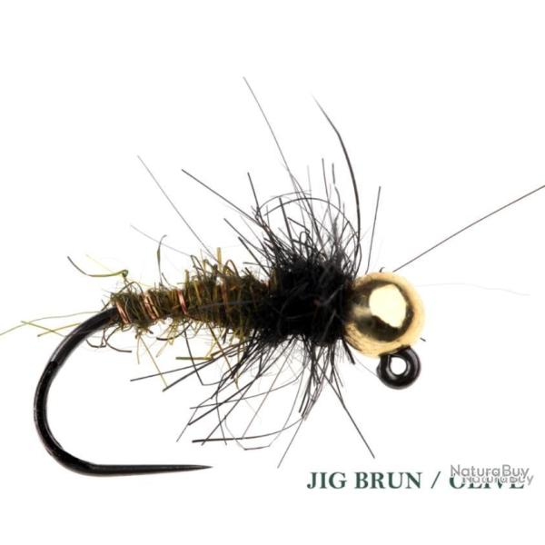 Nymphes delacoste Jig brun/olive 0,48gr
