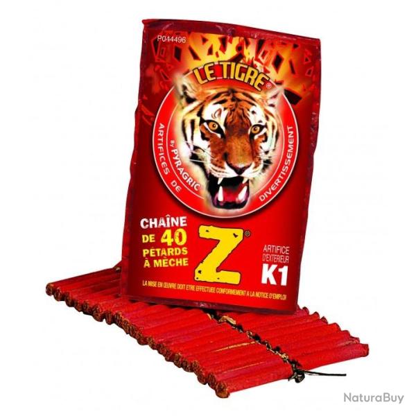 Tigre Z - Paquet de 40 p�tard en cha�ne