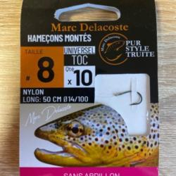 Hameçons montés truite delacoste universel toc n8