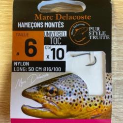 Hame&ccedil;ons mont&eacute;s truite delacoste universel toc n6