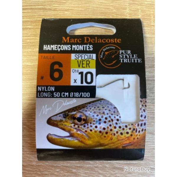 Hame�ons mont�s truite delacoste sp�cial ver n6 0,18