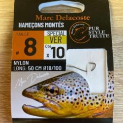 Hame&ccedil;ons mont&eacute;s truite delacoste sp&eacute;cial ver n8 0,18