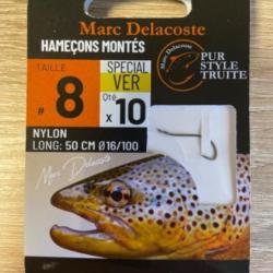 Hame&ccedil;ons mont&eacute;s truite delacoste sp&eacute;cial ver n8 0,16