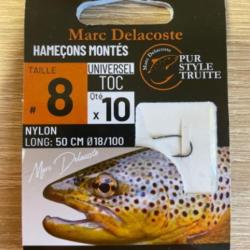 Hame&ccedil;ons mont&eacute;s truite delacoste universel toc n8 0,18