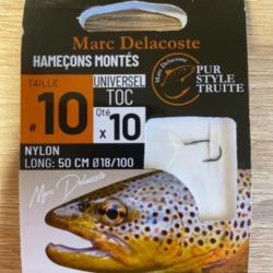 Hame&ccedil;ons mont&eacute;s truite delacoste universel toc n10 0,18