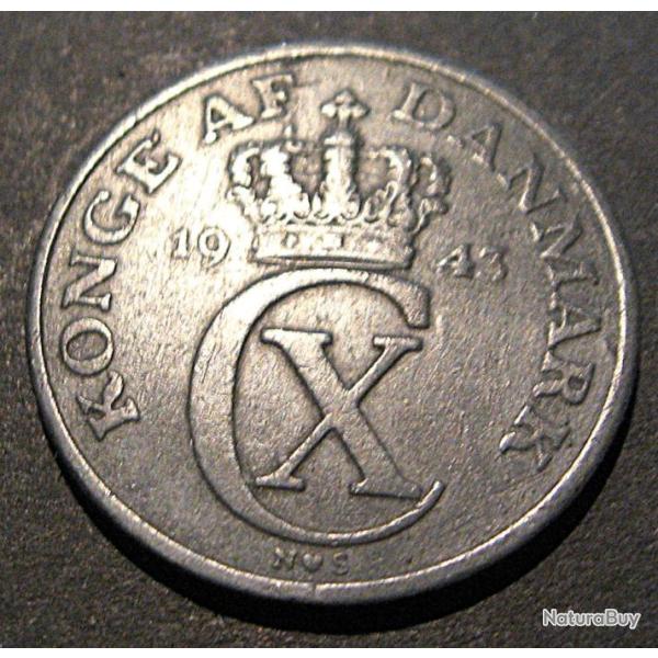 Danemark piece de  5 ore 1943 ttb+