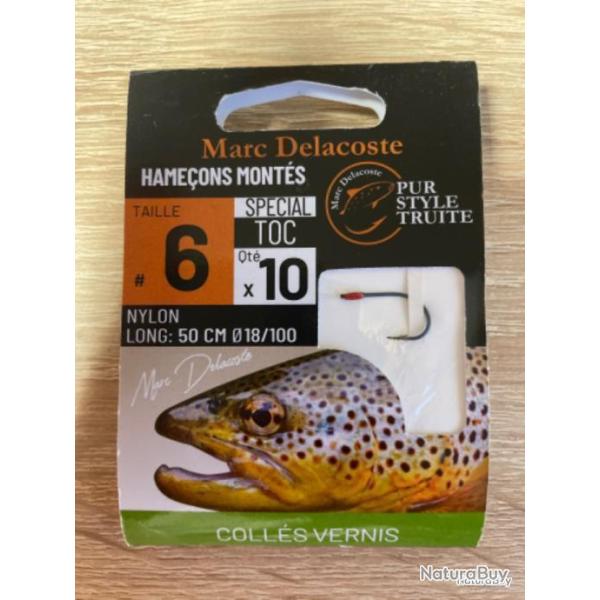 Hame�ons mont�s truite delacoste sp�cial toc coll�s vernis n6 0,18