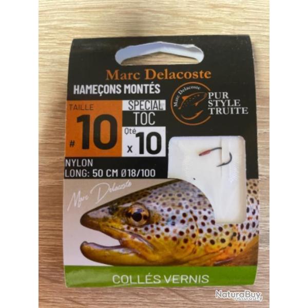 Hame�ons mont�s truite delacoste sp�cial toc coll�s vernis n10 0,18