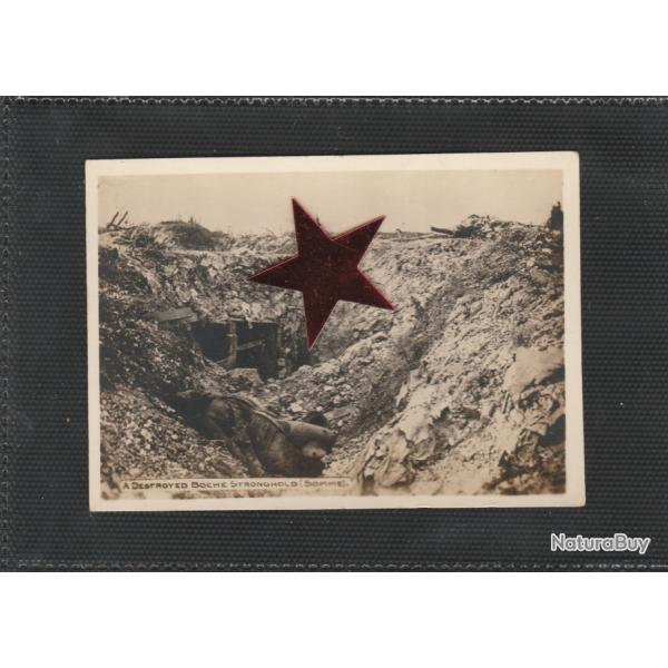 CPA - Photo cartonn�e US Guerre 14/18 WW1 - Destroyed Boche Stronghold - Forteresse de Boche - N�596