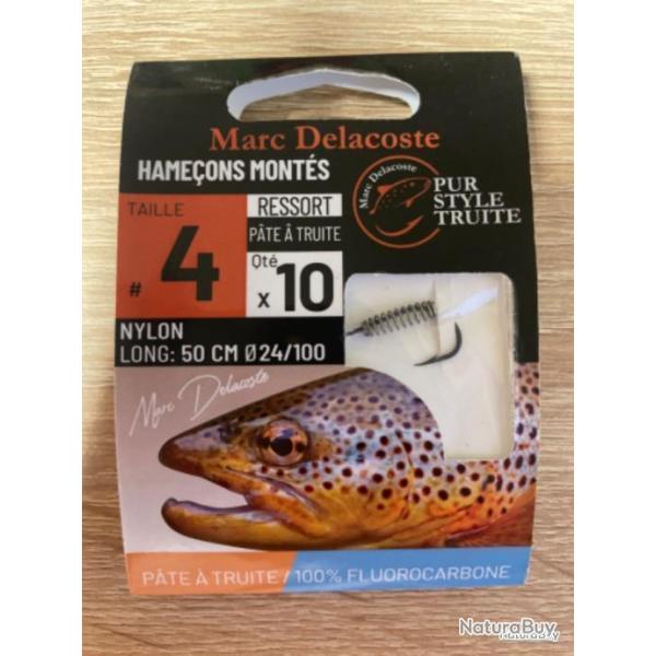 Hame�ons mont�s truite delacoste ressort p�te � truite n4 0,24