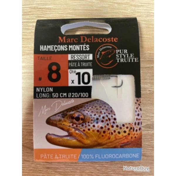 Hame�ons mont�s truite delacoste ressort p�te � truite n8 0,20