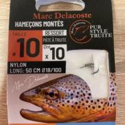 HAMECON MONTE TRUITE WATER QUEEN FORGE BLEU RENVERSE A PALETTE - PAR 10 - Modèle : N°4 - 22/100