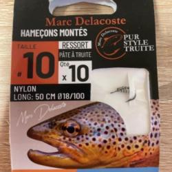 Hame&ccedil;ons mont&eacute;s truite delacoste ressort p&acirc;te &agrave; truite n10 0,18