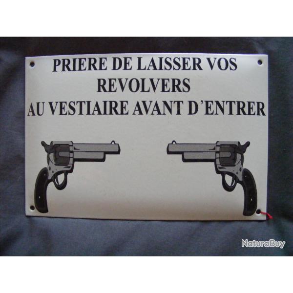 Plaque emaill� deco country western cowboy