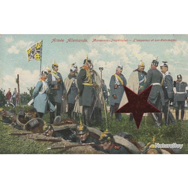CPA - Arm�e allemande manoeuvres imperiales - Empereur et son etat major en 1912 - N�134