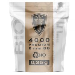 BILLES BBS 6MM ELITE FORCE BIO BLANCHE 0.25G SACHET X4000