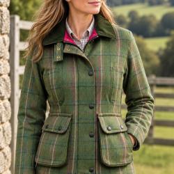 Veste en tweed Ruby Doublure Rose pour femme