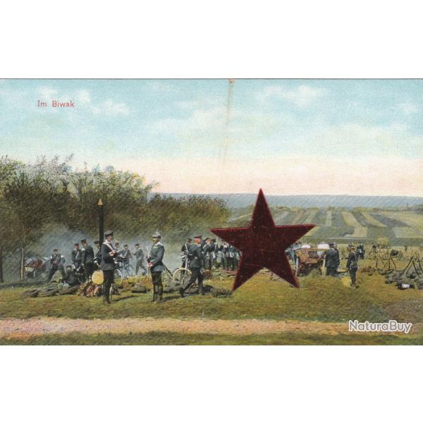 CPA - Arm�e Allemande - Uniforme" Im Biwak"  N�829