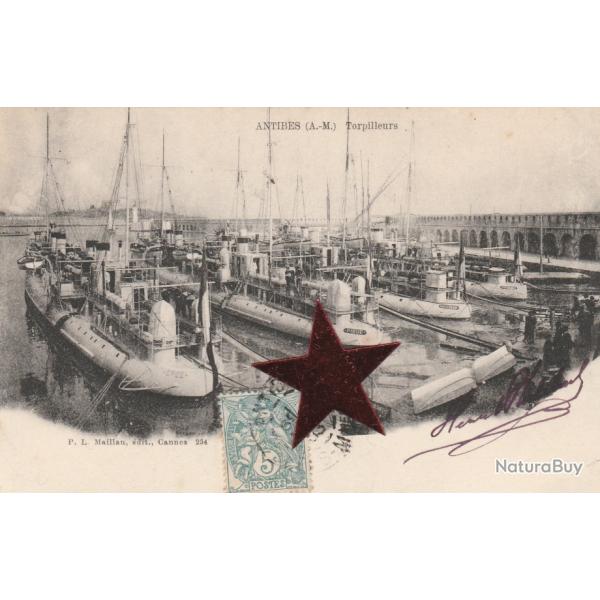 CPA - MARINE DE GUERRE - ANTIBES (A.M. ) Torpilleure - N�654