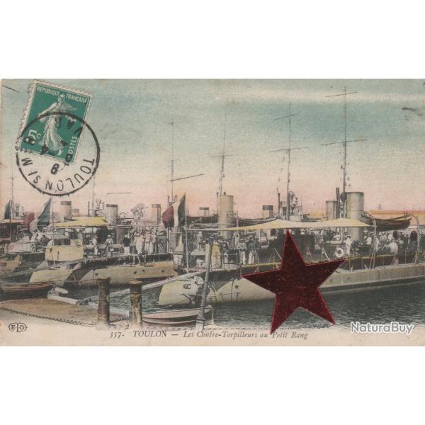 CPA - MARINE DE GUERRE - TOULON- Les Contre Torpilleurs au Petit Rang  N�651