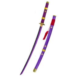 KATANA LAME ACIER TRANCHANT MANGA VIOLET