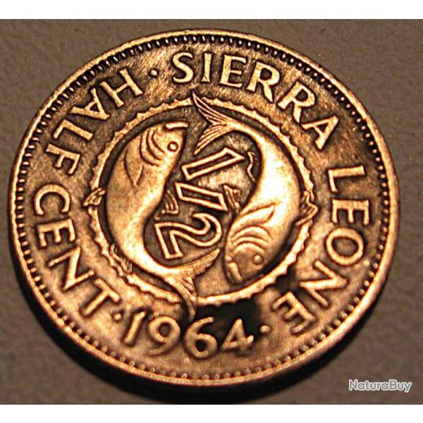 Sierra Leone piece de half cent 1964 ttb