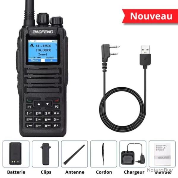 Baofeng DM 1701 - Talkie-Walkie Num�rique & Analogique, Mode Touriste, Radio Amateur - PROMO