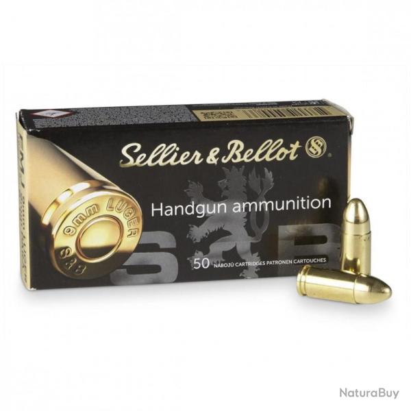Munitions Sellier & Bellot 9x19 124gr par 500