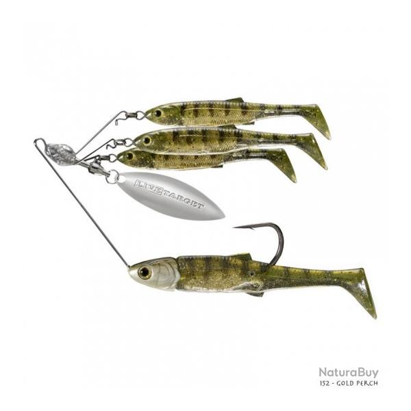 Live Target Baitball Spinner Rig : 3/8 oz . S . chartreuse/silver