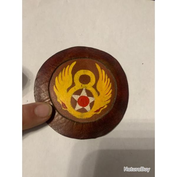 �cusson cuir aviation us repros peint � la main