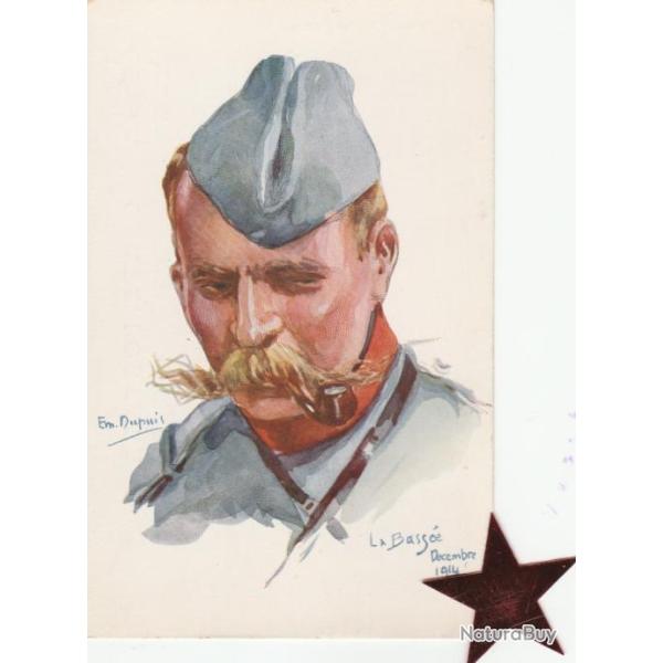 CPA - Illustrator Emil Dupuis Nos Poilus No 1 BAtaille de la Bass�e. D�cembre 1914 N�637