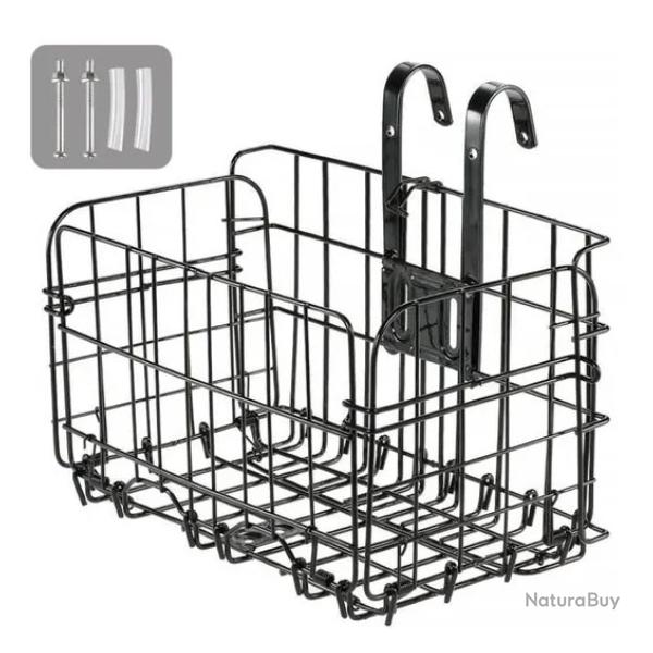 Panier v�lo pliable Noir Grande capacit� et installation rapide VTT V�lo
