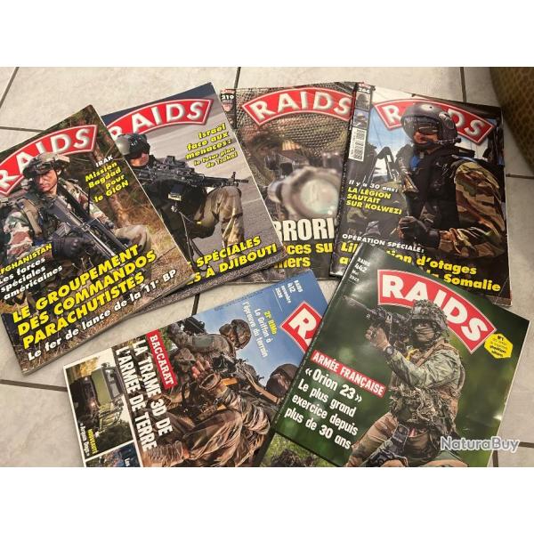 Lot 6 num�ros de Raids : 219-264-307-315-412-442