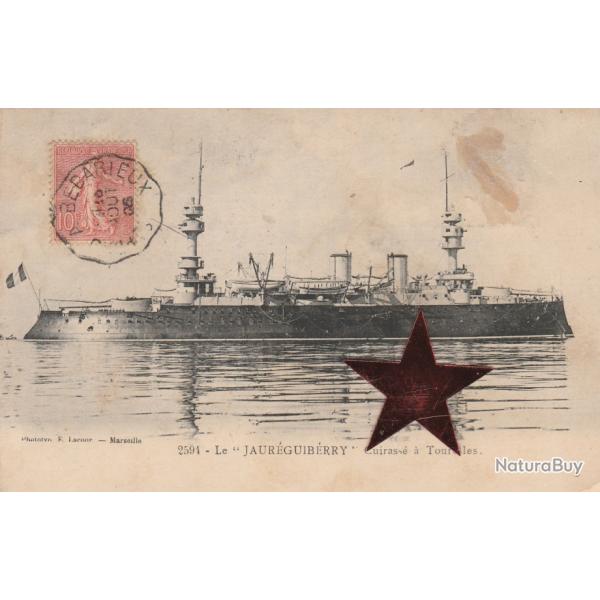 CPA-Marine Militaire Francaise  "LE "JAUREGUIBERRY CUIRASSE A TOURELLES -N�220