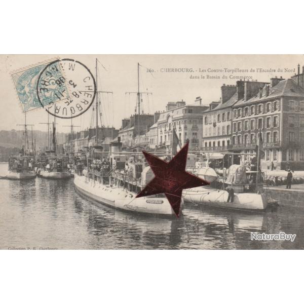 CPA-Marine Militaire Francaise  CHERBOURG.-Les Contre Torpilleurs de lEscadre du Nord -N�221