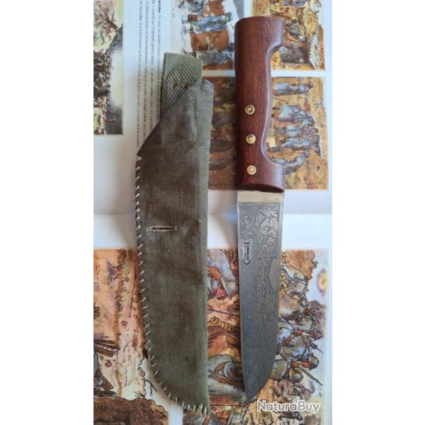 Couteau de tranch�e artisanal grav� VERDUN