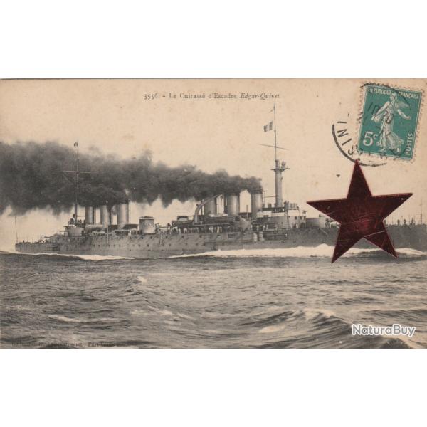 CPA - Marine Militaire Fran�aise - Le Cuirasse  d'Escadre Edgar Quinet  - N�208