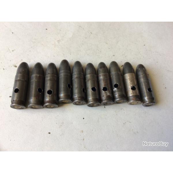 VENDU PAR LE-CUIRASSIER N�1 LOT DE 10 BALLES  CALIBRE 7,65 MM LONG  1942/1943