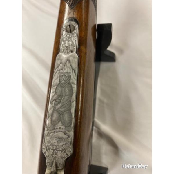 Carabine Artisanale Belge marque - Le Fusil Liegeois - cal 7x64, gravure artisanale fait-main sign�e