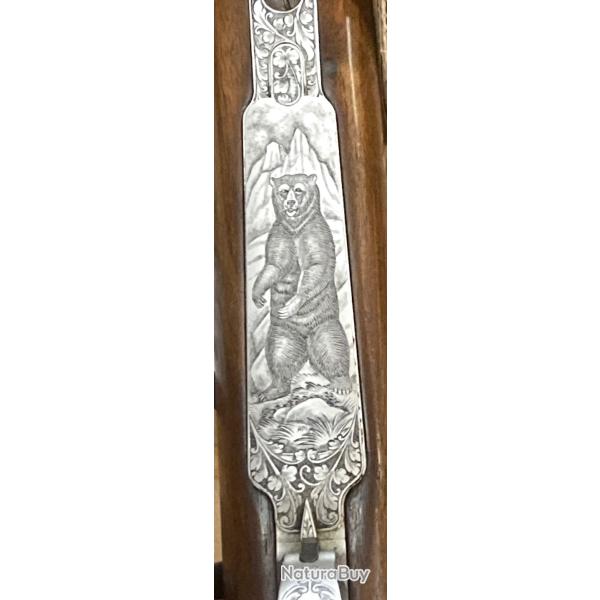 Carabine Artisanale Belge marque - Le Fusil Liegeois - cal 7x64, gravure artisanale fait-main sign�e