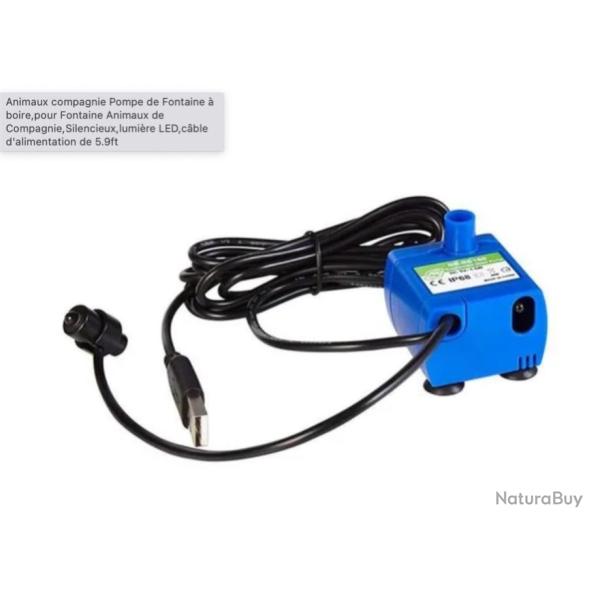 Pompe de Fontaine Silencieuse avec LED pour Animaux de Compagnie - Faible Consommation et S�curit�