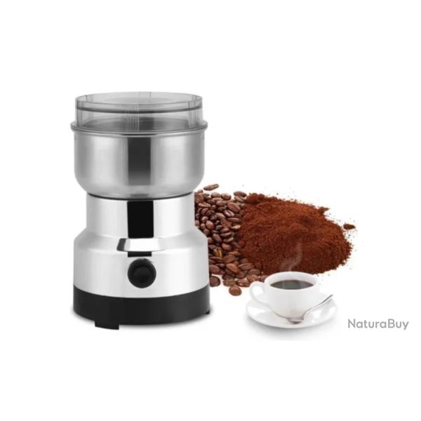 Moulin � Caf� �lectrique en Acier Inoxydable - Compact, Durable et Polyvalent