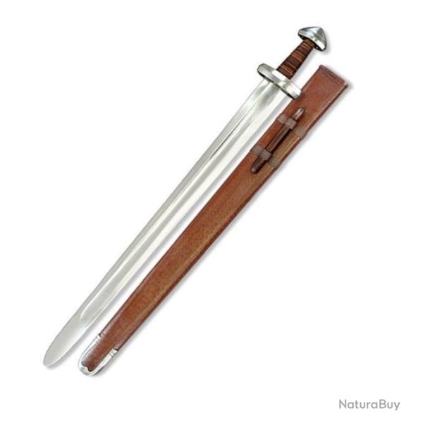 Ep�e de Frappe Viking forg�e + fourreau cuir de 95 cm