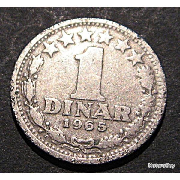 yougoslavie  piece de 1 dinar 1965 tb