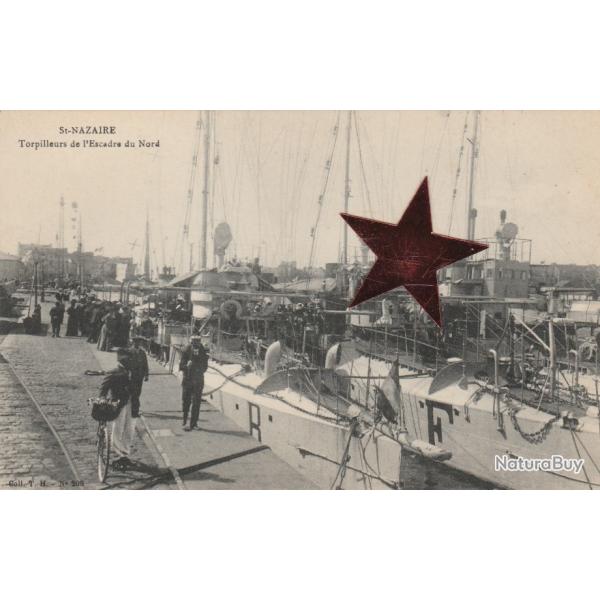 CPA -MarineMilitaire - St - NAZAIRE  " Torpilleurs de l'Escadre du Nord  N�207