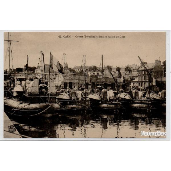 CPA -Marine de Guerre -CAEN " Contre Torpilleurs dans le Bassin de Caen N�1168