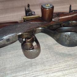 Unique et énorme carabine de précision type suisse cal 22 short signé A Englebert à Liège état neuf