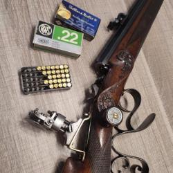 Unique et &eacute;norme carabine de pr&eacute;cision type suisse cal 22 short sign&eacute; A Englebert &agrave; Li&egrave;ge &eacute;tat neuf