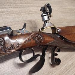 Unique et &eacute;norme carabine de pr&eacute;cision type suisse cal 22 short sign&eacute; A Englebert &agrave; Li&egrave;ge &eacute;tat neuf
