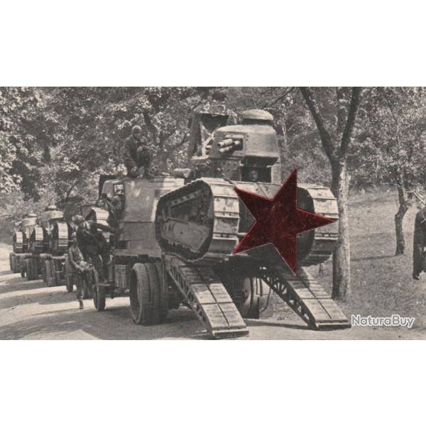 CPA -arriv�e chars pour l'attaque Georges Lang N�110